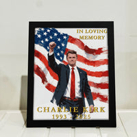 Charlie Kirk Memorial Picture Frame | In Loving Memory Charlie Kirk Frame | Motivational Free Speech Hero | Political Picture Frame 682952