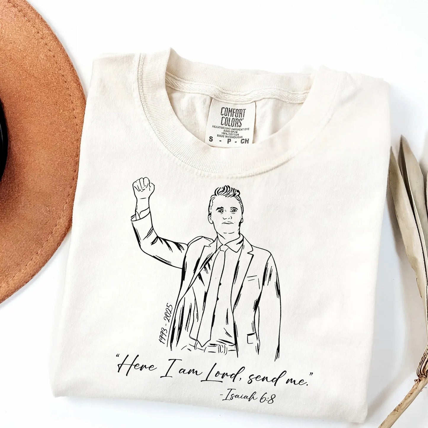 Here I am Lord Send Me Isaiah Charlie Kirk Shirt | Justice Charlie Kirk Memorial Shirt 683095