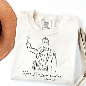 Here I am Lord Send Me Isaiah Charlie Kirk Shirt | Justice Charlie Kirk Memorial Shirt 683095