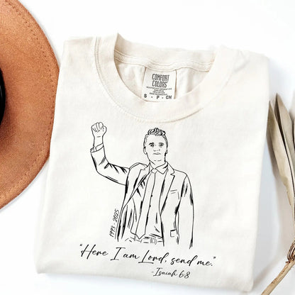 Here I am Lord Send Me Isaiah Charlie Kirk Shirt | Justice Charlie Kirk Memorial Shirt 683095
