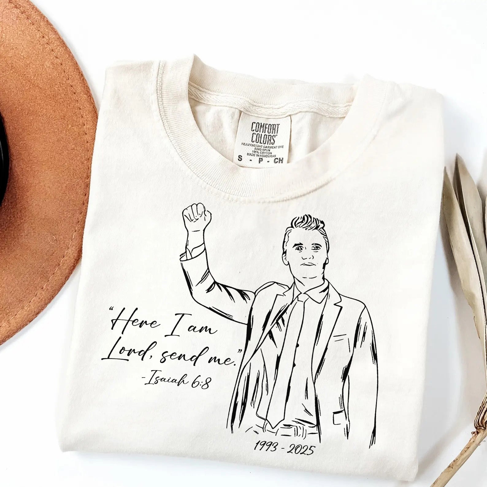 Here I am Lord Send Me Isaiah Charlie Kirk Shirt | Justice Charlie Kirk Memorial Shirt 683096