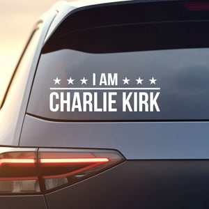 I Am Charlie Kirk Decal | Justice For Charlie Kirk Car Decal | Prayers Up for Charlie Kirk Sticker 683104