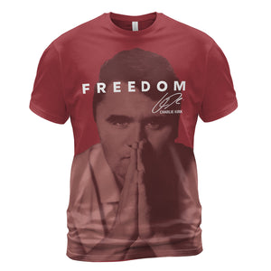 Freedom Charlie Kirk Unisex 3D T-Shirt | Charlie Kirk All-Over Printed T-Shirt | Justice For Charlie Kirk Shirt 683112