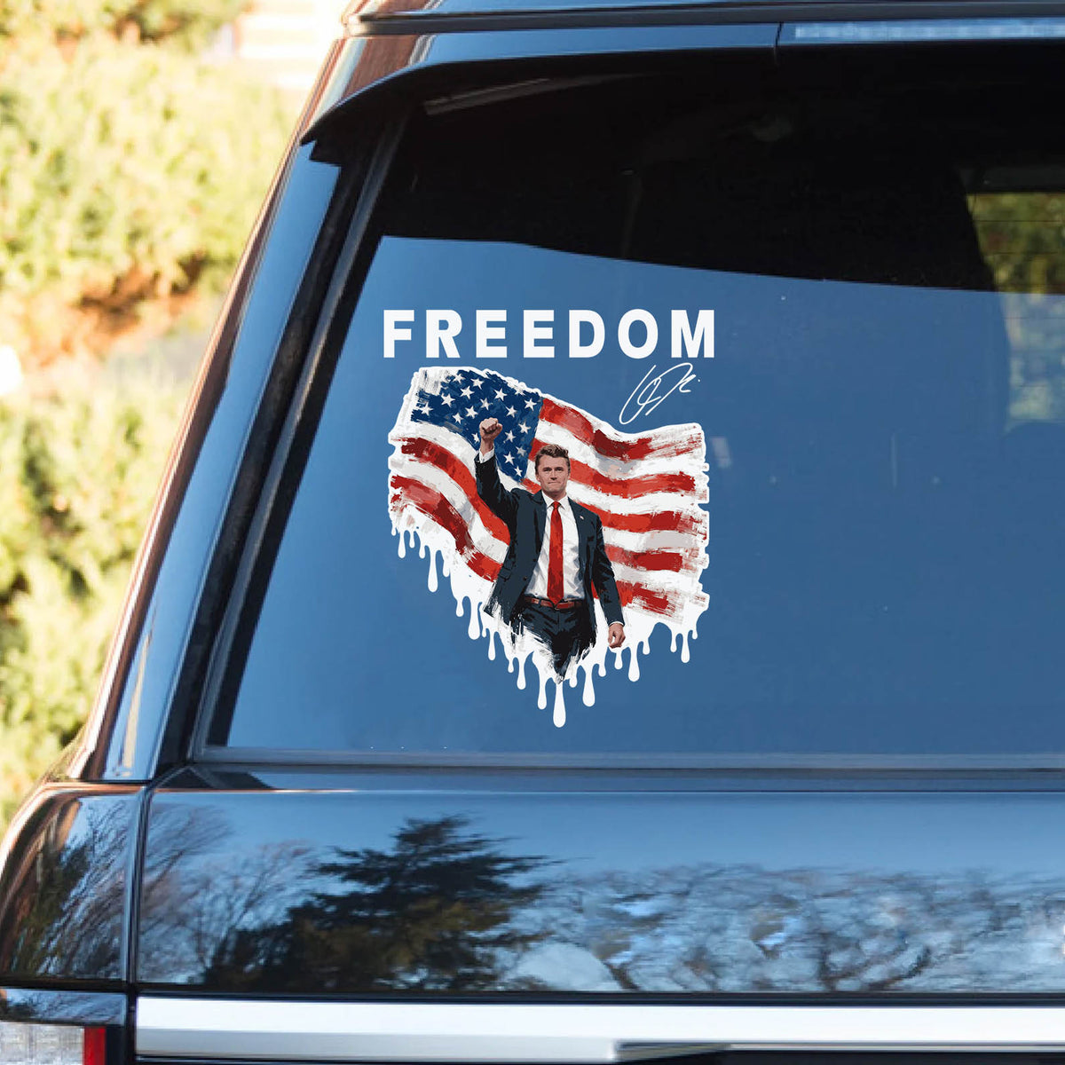 Freedom Charlie Kirk Decal | Support Charlie Kirk Car Decal | Prayers Up for Charlie Kirk Sticker 683117