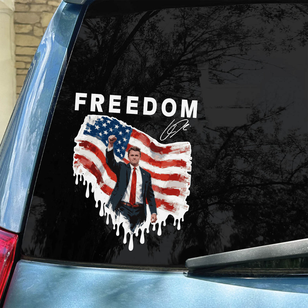 Freedom Charlie Kirk Decal | Support Charlie Kirk Car Decal | Prayers Up for Charlie Kirk Sticker 683117