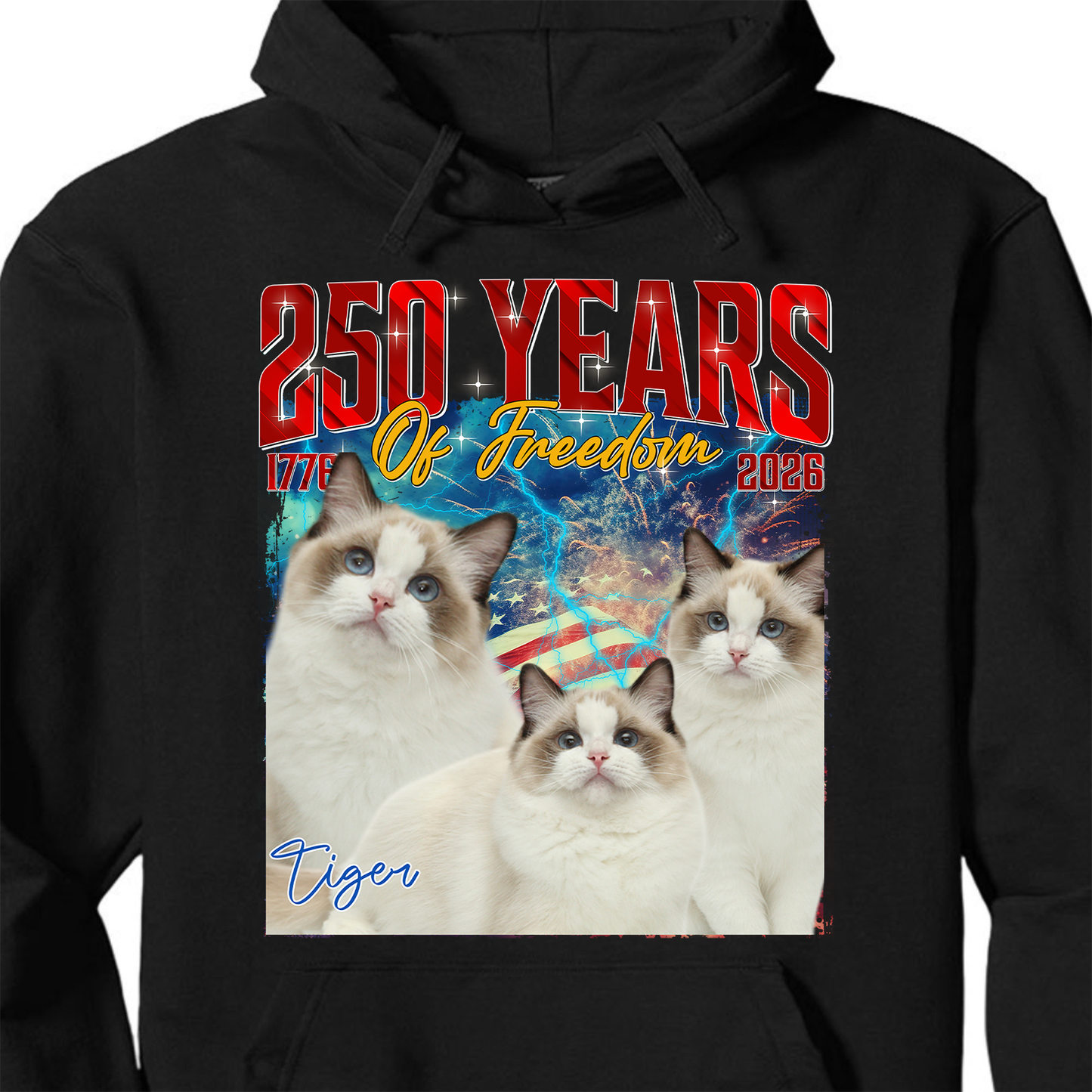 Live Preview Custom Your Pets Tees | 250 Years Of Freedom Bootleg Shirt | Custom Dog Cat Photo 683119