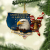 United States of America 250 Years Acrylic Ornament, 250th Anniversary 1776–2026 Christmas Ornament 683127