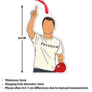 Charlie Kirk FREEDOM Acrylic Ornament, Charlie Kirk Ornament, Justice For Charlie Kirk Ornament, Freedom Ornament 683144