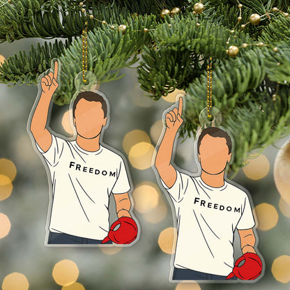 Charlie Kirk FREEDOM Acrylic Ornament, Charlie Kirk Ornament, Justice For Charlie Kirk Ornament, Freedom Ornament 683144