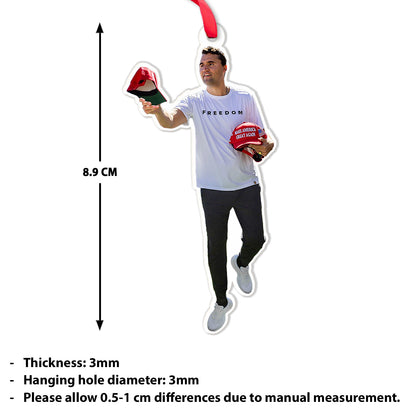 Freedom Charlie Kirk Acrylic Ornament | MAGA Ornament | Justice For Charlie Kirk Ornament 683155