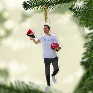 Freedom Charlie Kirk Acrylic Ornament | MAGA Ornament | Justice For Charlie Kirk Ornament 683155