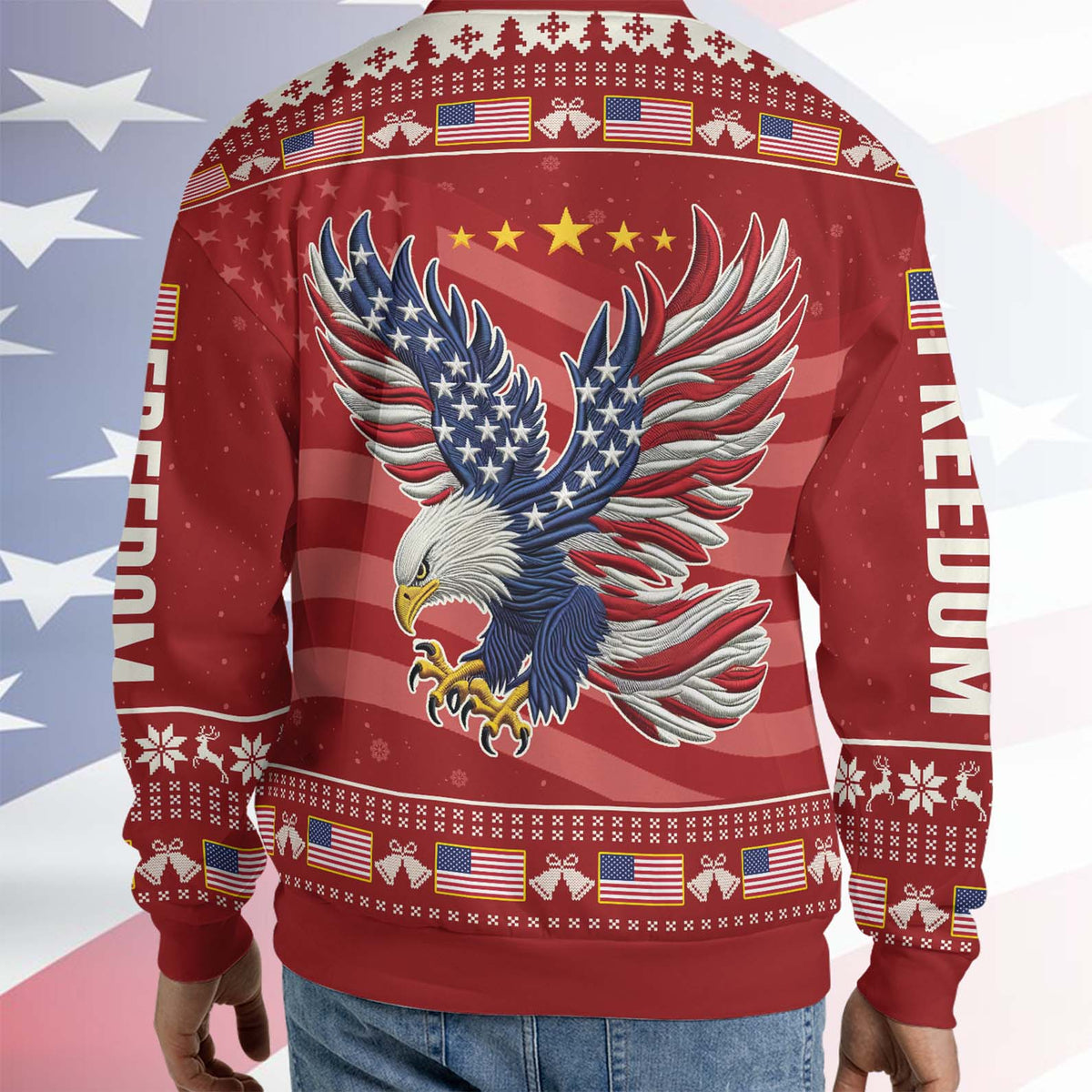 250 Years Anniversary USA Ugly Sweater, 250 Years Anniversary Christmas All-Over-Printed Sweatshirt 683249
