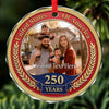 250 Years Anniversary Glass Ornament | Customize Photo Patriotic Ornament | Personalized 250th Years United States of America Ornament 683266