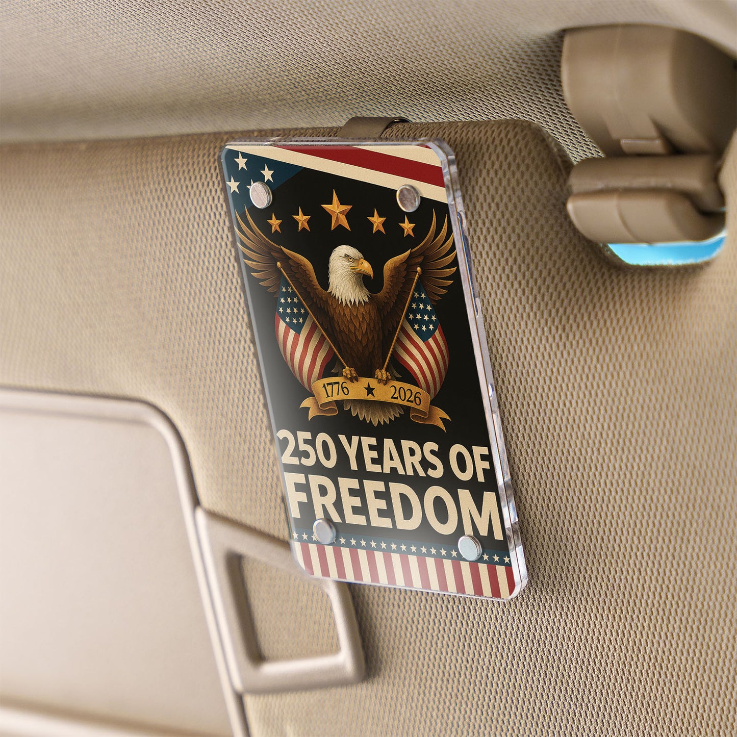 250 Years of Freedom Car Visor Clip | 250th America Anniversary | Car Photo Frame 683268