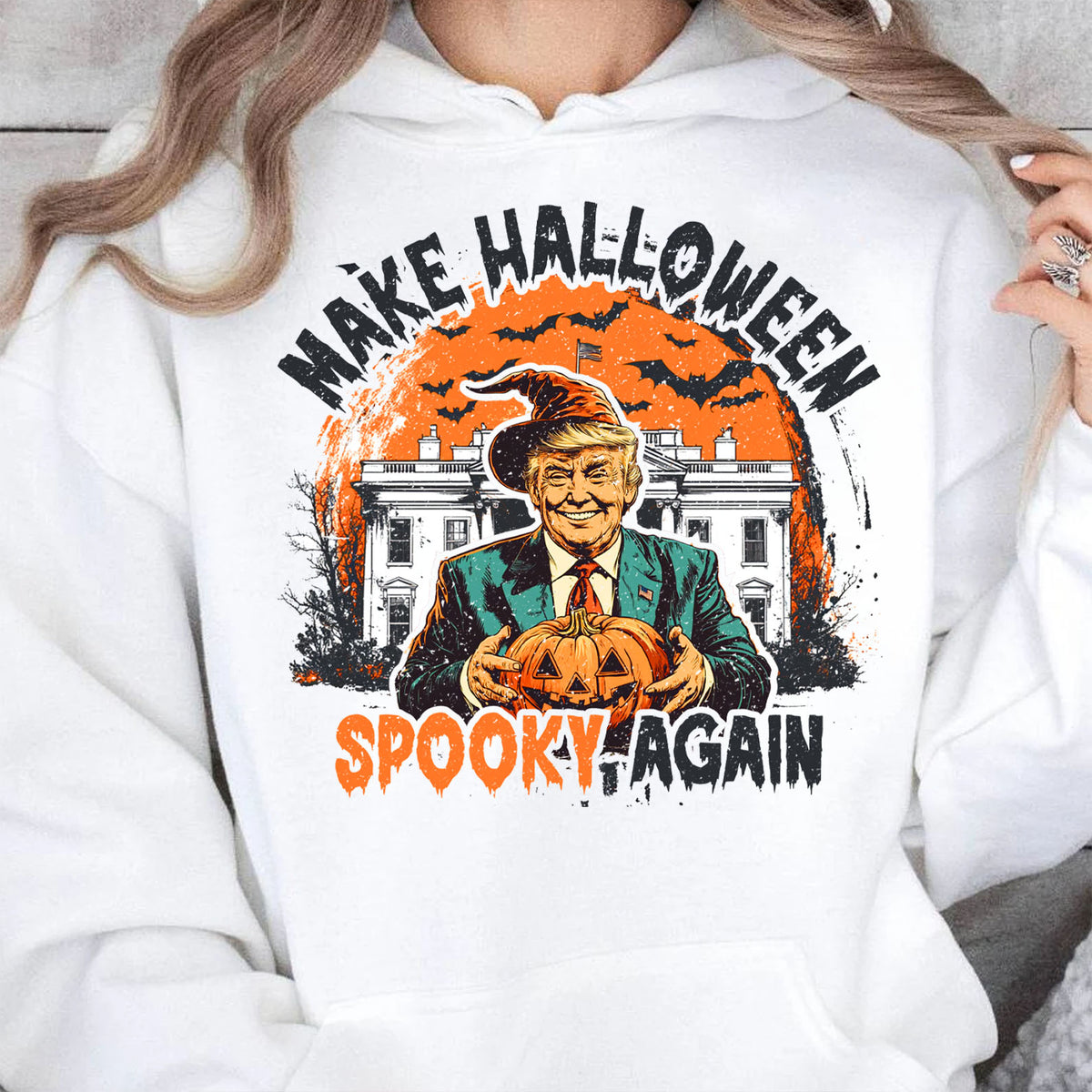Make Halloween Spooky Again Shirt | Trump Halloween Sweatshirt | Trendy Retro Halloween Shirt 683305