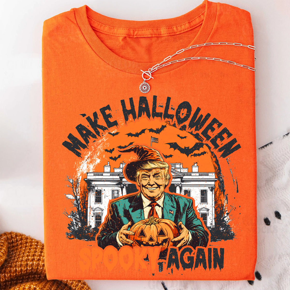 Make Halloween Spooky Again Shirt | Trump Halloween Sweatshirt | Trendy Retro Halloween Shirt 683305