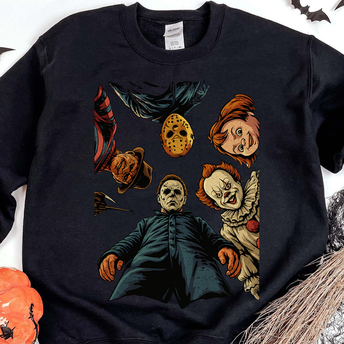 Halloween Characters Shirt | Horror Movie Halloween Shirt | Retro Halloween T-Shirt 683306