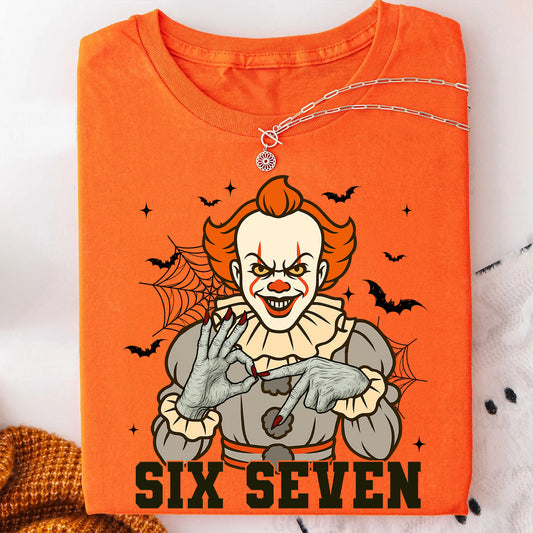Funny 67 Halloween Shirt | Six Seven Meme Sweatshirt | Spooky Halloween Season Shirt 683312-4