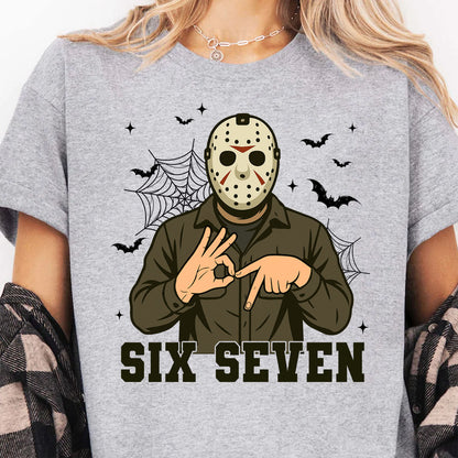 Funny 67 Halloween Shirt | Six Seven Meme Sweatshirt | Spooky Halloween Season Shirt 683312-1