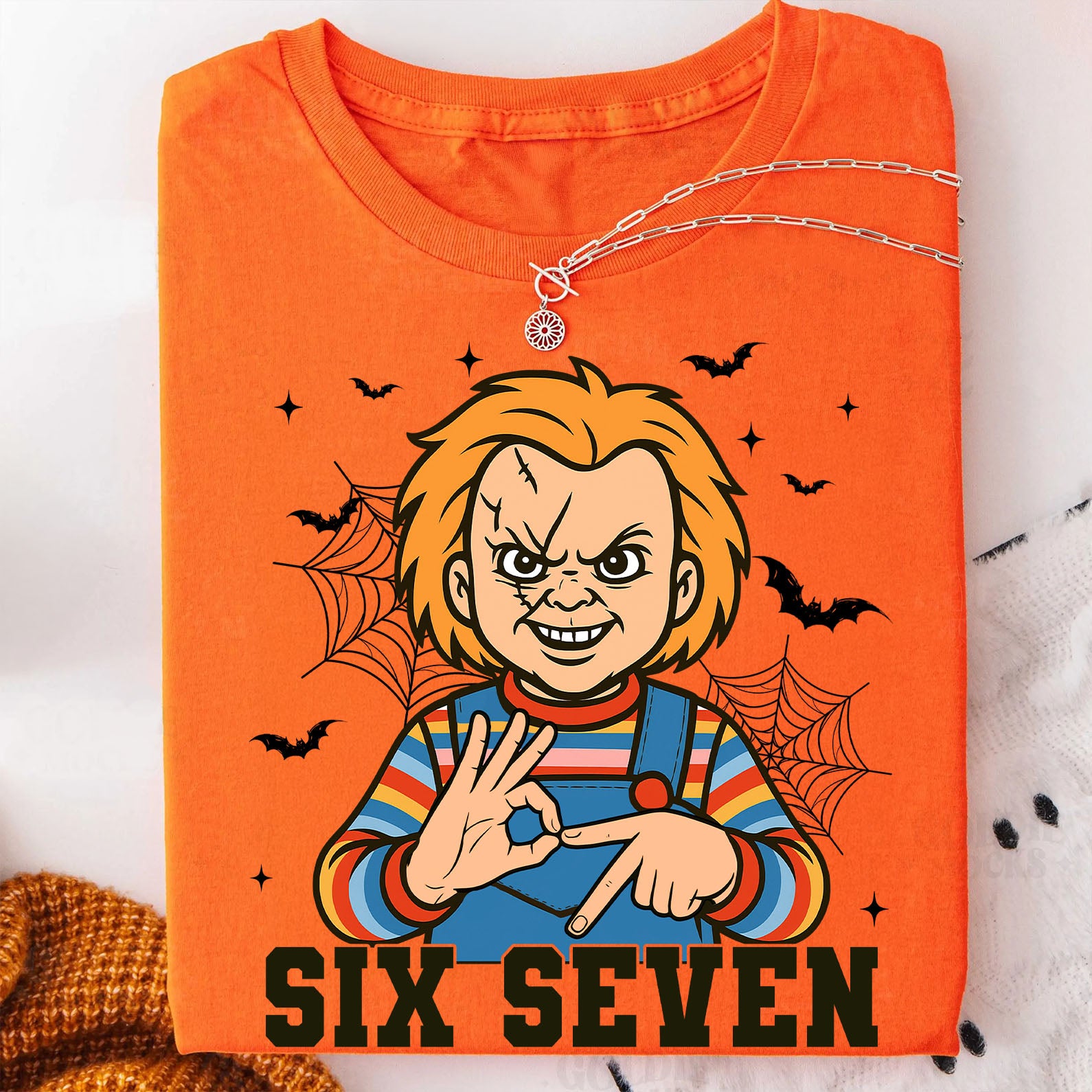 Funny 67 Halloween Shirt | Six Seven Meme Sweatshirt | Spooky Halloween Season Shirt 683312-3