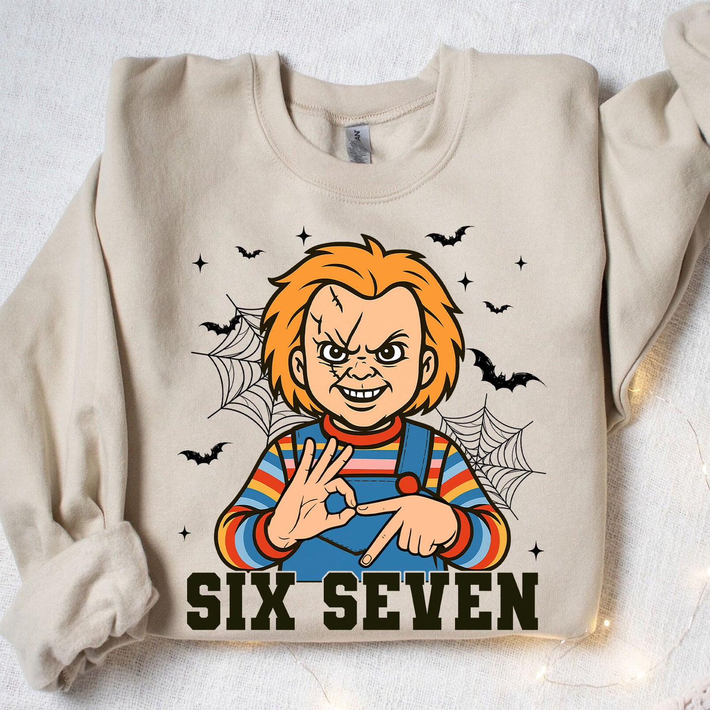 Funny 67 Halloween Shirt | Six Seven Meme Sweatshirt | Spooky Halloween Season Shirt 683312-3