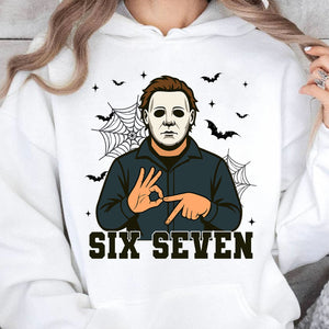 Funny 67 Halloween Shirt | Six Seven Meme Sweatshirt | Spooky Halloween Season Shirt 683312-2