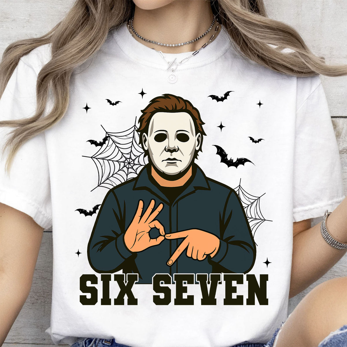 Funny 67 Halloween Shirt | Six Seven Meme Sweatshirt | Spooky Halloween Season Shirt 683312-2