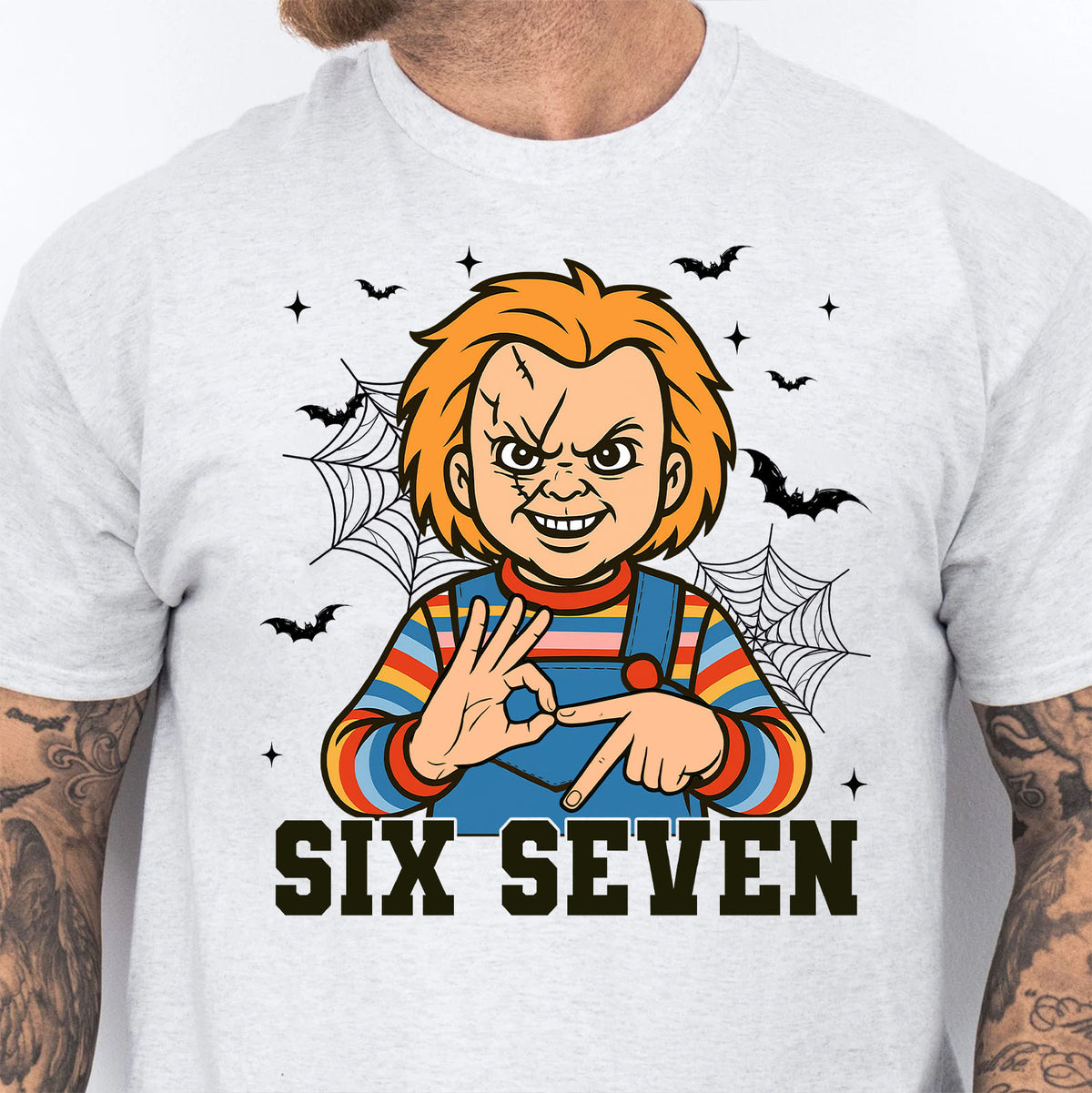 Funny 67 Halloween Shirt | Six Seven Meme Sweatshirt | Spooky Halloween Season Shirt 683312-3