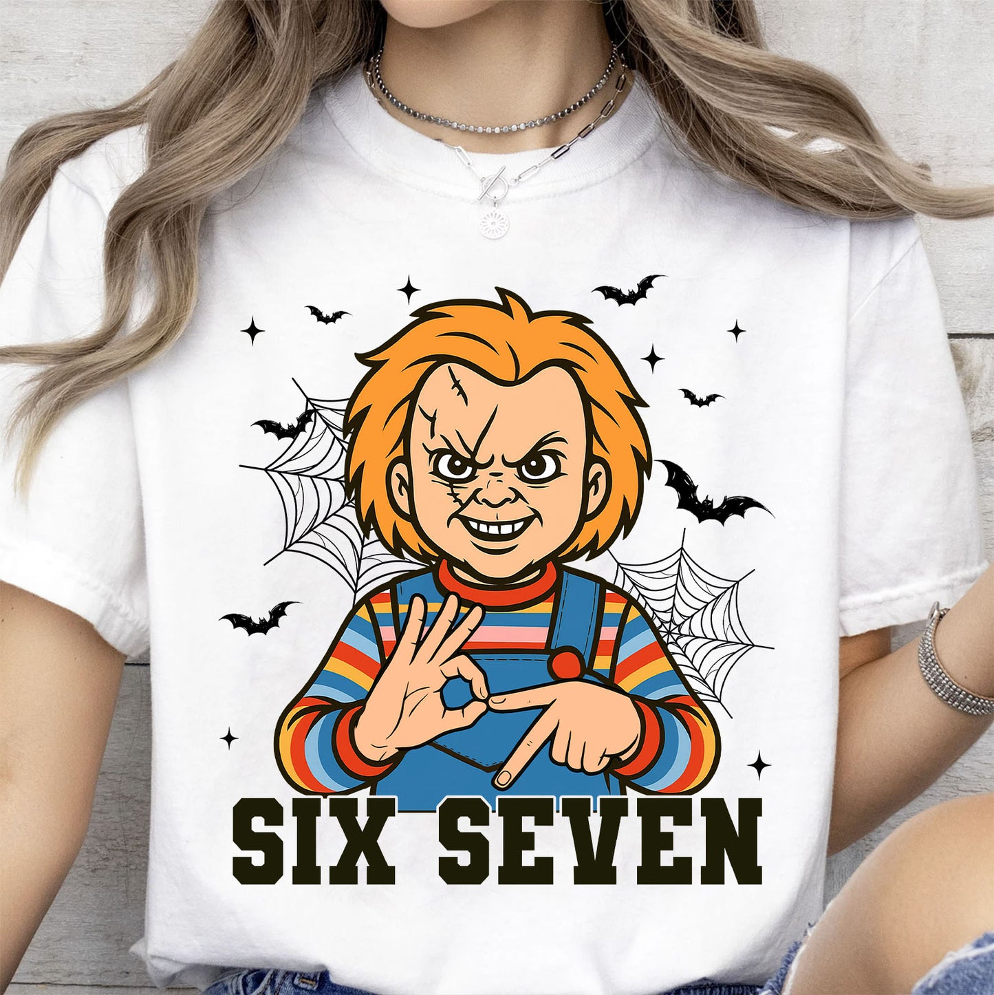 Funny 67 Halloween Shirt | Six Seven Meme Sweatshirt | Spooky Halloween Season Shirt 683312-3