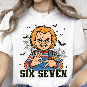 Funny 67 Halloween Shirt | Six Seven Meme Sweatshirt | Spooky Halloween Season Shirt 683312-3