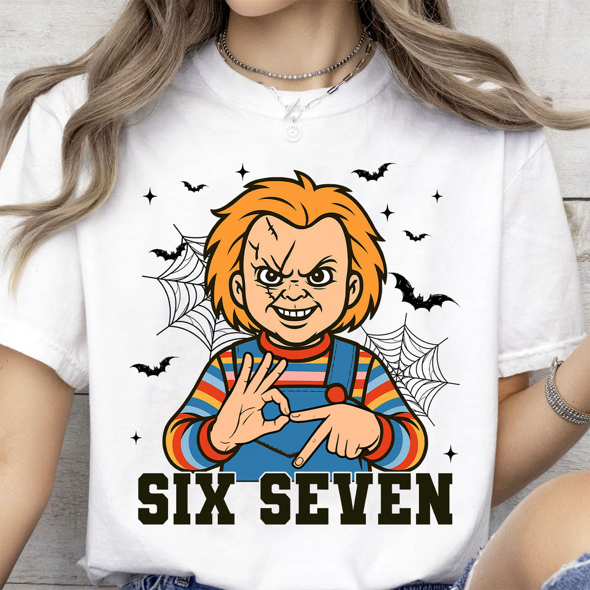 Funny 67 Halloween Shirt | Six Seven Meme Sweatshirt | Spooky Halloween Season Shirt 683312-3
