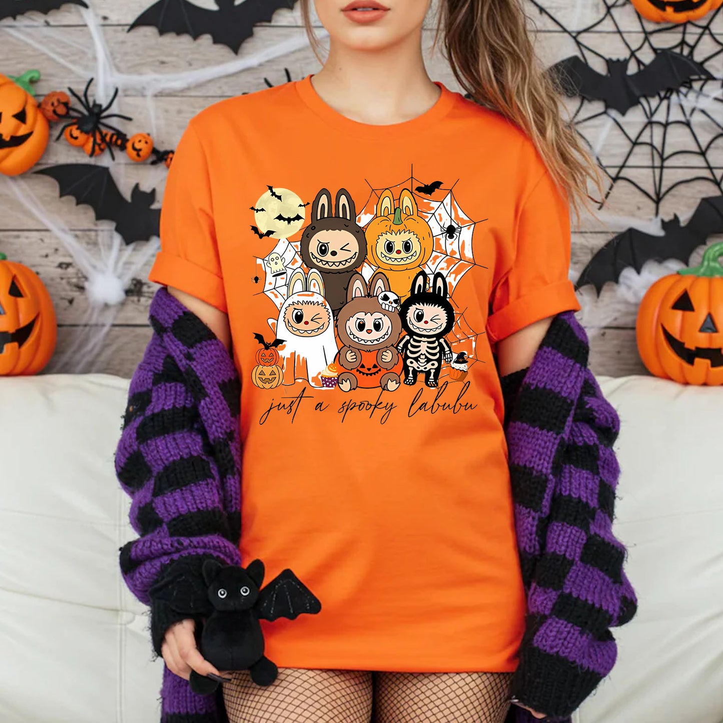 Just A Spooky Labubu Halloween Shirt | Halloween Sweatshirt | Funny Halloween Shirt 683313-1