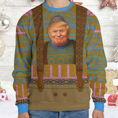 Donald Trump Ugly Sweater, Oaken Frozen Christmas All-Over-Printed Sweatshirt 683399 - GOP