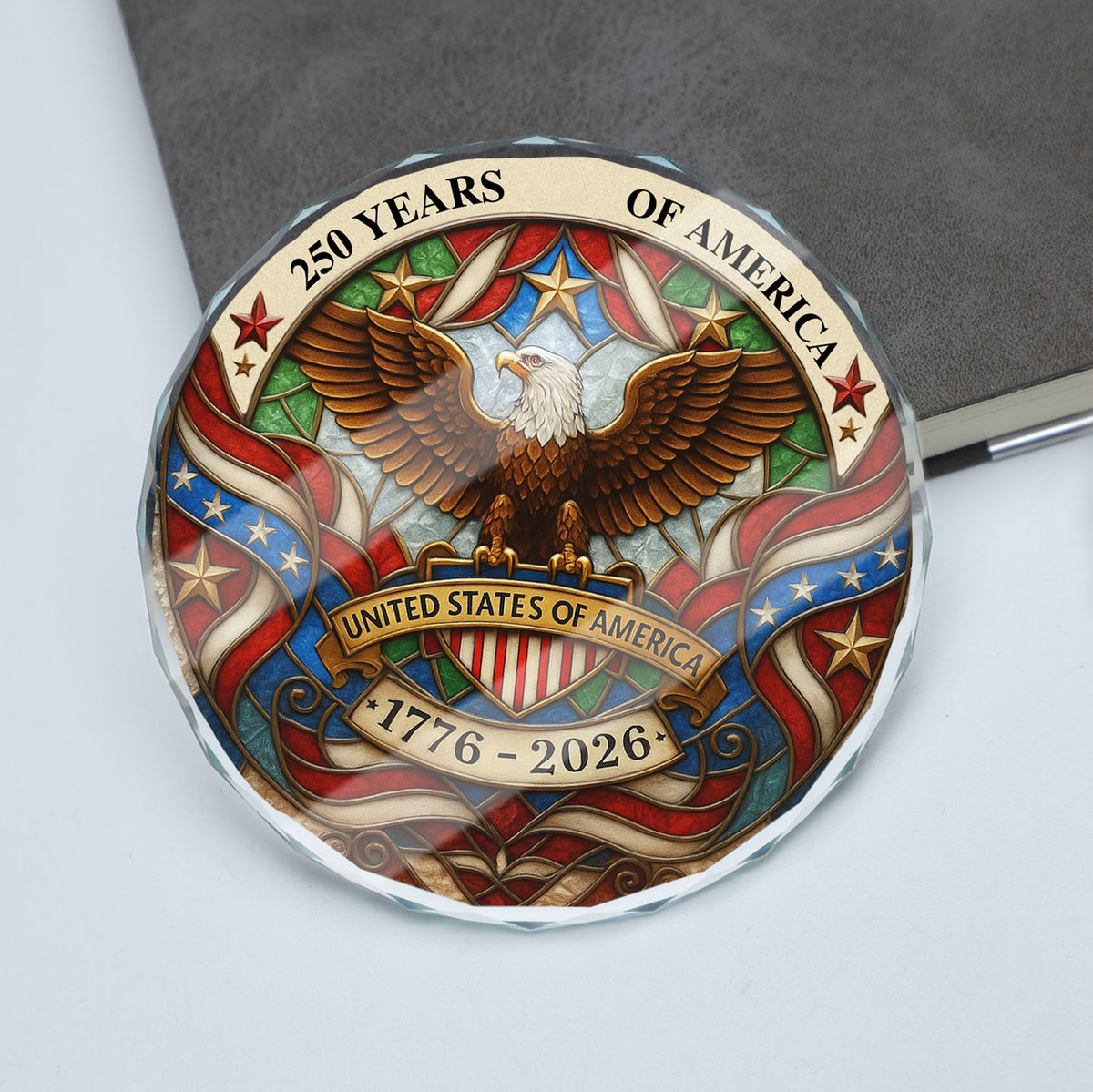 250 Years of America Glass Ornament | 250th Anniversary Ornament | Celebrate 250th Years United States of America Ornament 683328