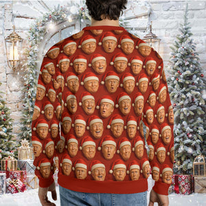 Funny Trump Santa Ugly Sweater, President Donald Trump Christmas All-Over-Printed Sweatshirt, Sweatshirt For Christmas 683366 - GOP
