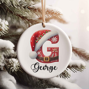 Christmas Custom Name Ceramic Ornament, Custom Family Ornament, Personalized Alphabet Christmas Ornament 683378
