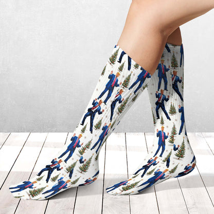 Funny Trump Dance Socks | MAGA Christmas Patriotic Socks | Republican Holiday Gift for Him or Her 683380 - GOP