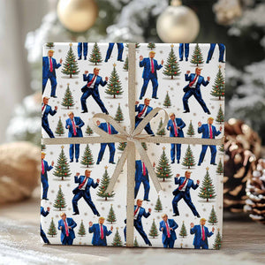 Trump Dance Wrapping Paper | Funny MAGA Christmas Gift Wrap | Patriotic Republican Holiday Paper for Men Women 683380 - GOP