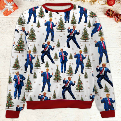 Trump Santa Christmas Sweater | Donald Trump All Over Print Sweatshirt | MAGA Patriotic Gift for Men Women 683380 - GOP