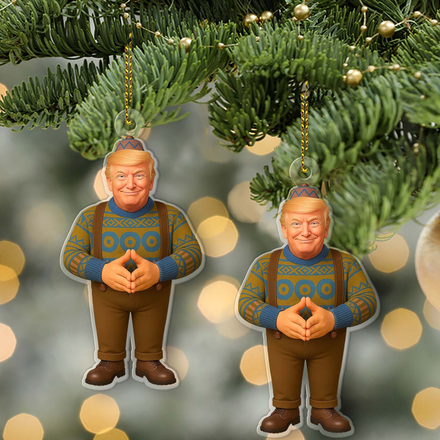 President Donald Trump Acrylic Ornament, Oaken Frozen Christmas Ornament 683397 - GOP