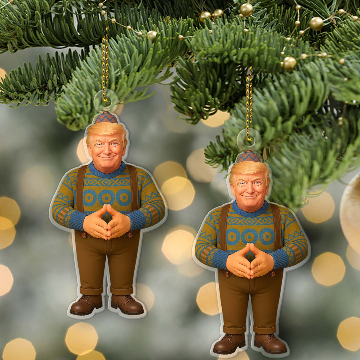 President Donald Trump Acrylic Ornament, Oaken Frozen Christmas Ornament 683397 - GOP