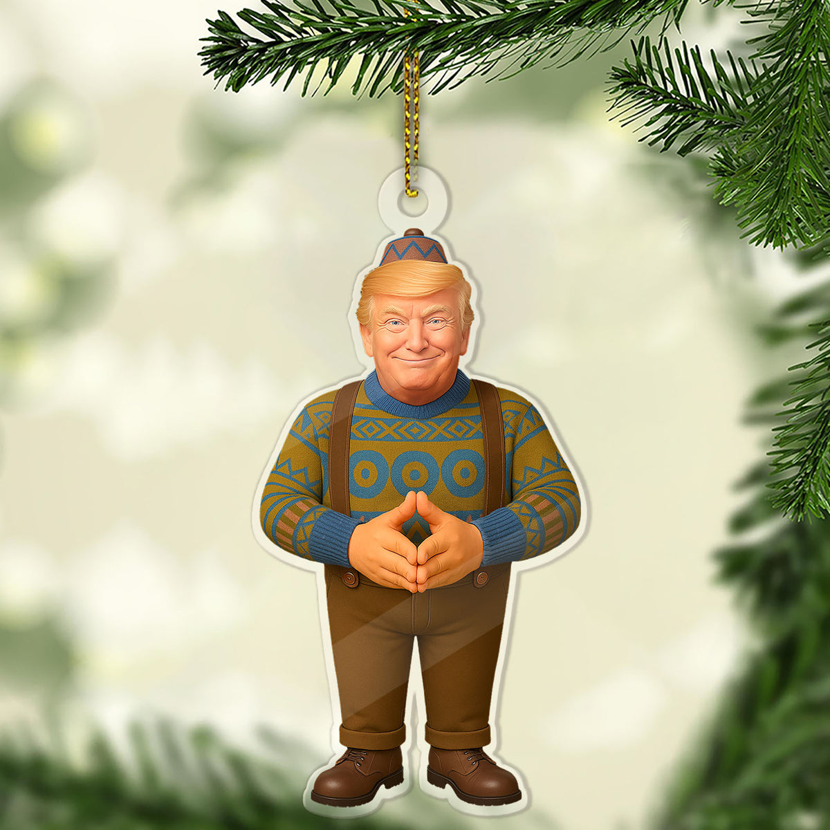 President Donald Trump Acrylic Ornament, Oaken Frozen Christmas Ornament 683397 - GOP
