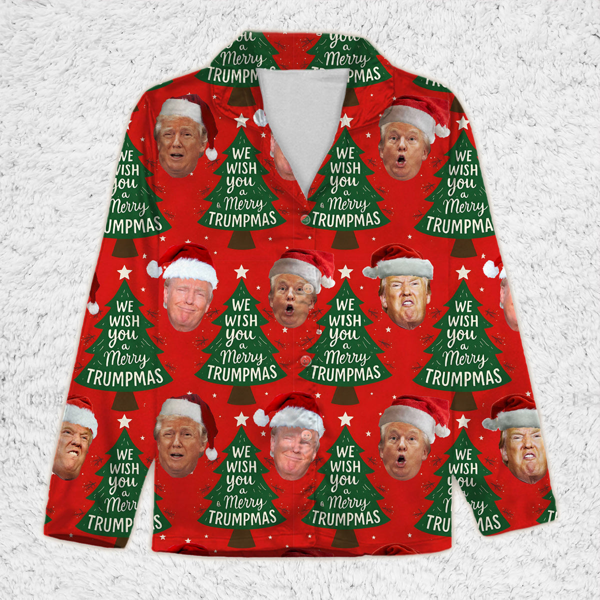 Funny Trump Face Santa Sweatpants, President Donald Trump Sweatpants, Trump Sweatpants Pajamas For Christmas 683413 - GOP