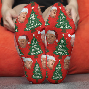 Funny Trump Santa Face Socks, President Donald Trump Socks, Funny Socks For Christmas 683413 - GOP
