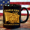 Charlie Kirk Great American Patriot Mug | Charlie Kirk Memorial Mug | Great American Patriot Mug | Political Black Mug 683417