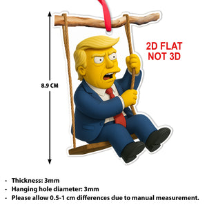Donald Trump Cartoon Acrylic Ornament | The Simpsons Style Trump Christmas Ornament | Trump Won Ornament 683418 - GOP