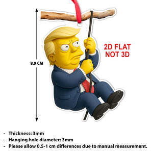 Trump The Simpsons Style Acrylic Ornament | Cartoon Donald Trump Christmas Ornament | Trump Ornament Gift 683419 - GOP