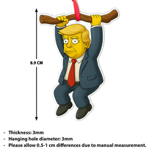 Cartoon Trump Acrylic Ornament | Trump The Simpsons Style Christmas Ornament | Trump 45 47 Ornament 683420 – GOP