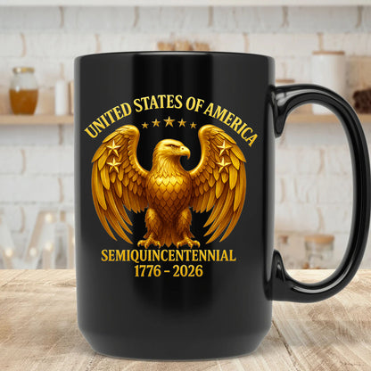 250 Years Anniversary Mug | 250 Years of Freedom 1776–2026  Black Mug 683422