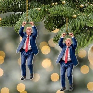 Funny Trump Ornament | MAGA Acrylic Christmas Ornament | Republican Christmas Tree Decoration | Funny Trump Gift Decor 683435 - GOP